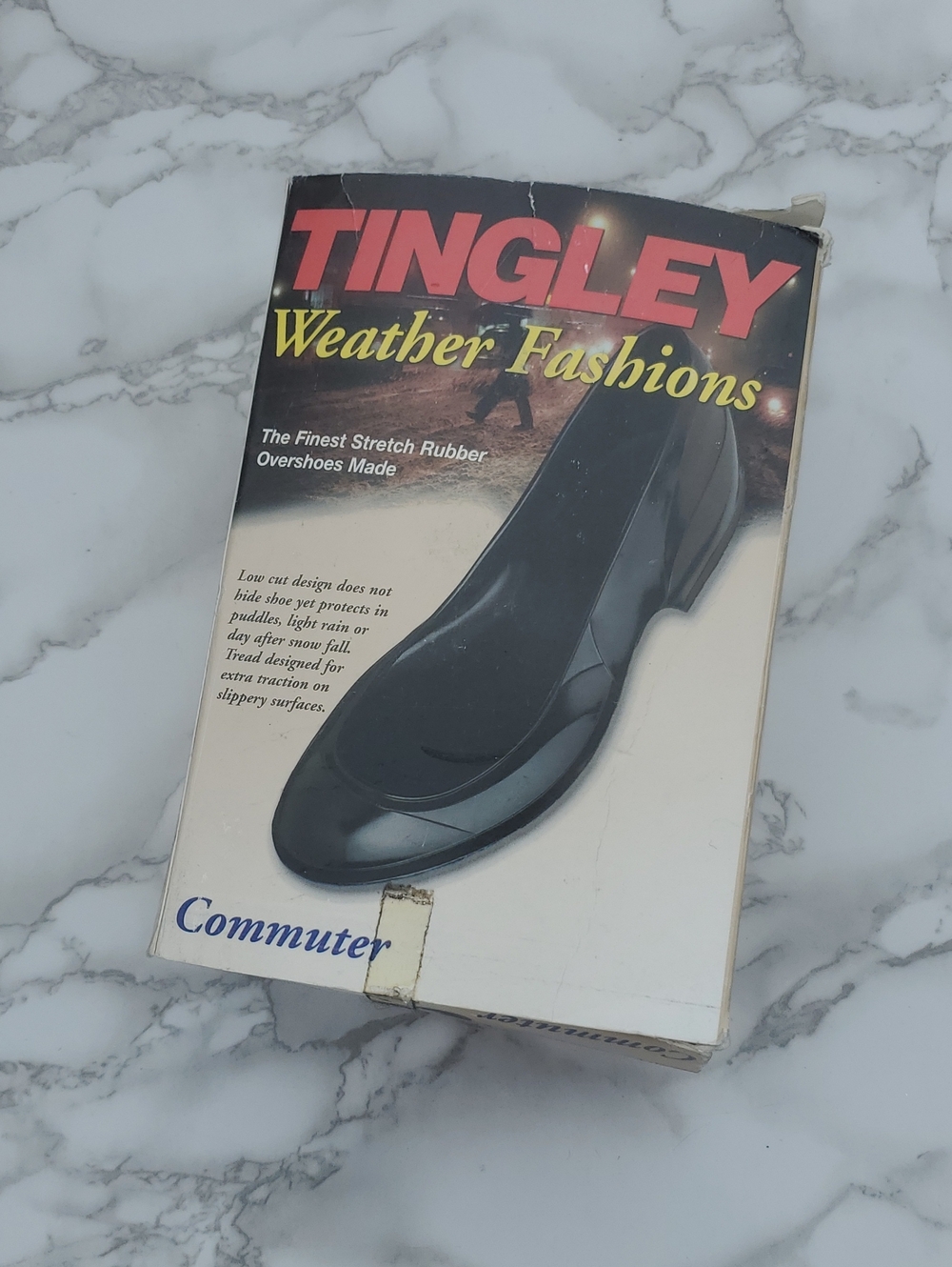 Vintage Tingley Commuter Rubber Overshoes Galoshes Black with Box
